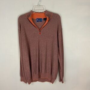 Charleston Threads 1/4 Zip  100% Cotton Golf Sweater Size XL